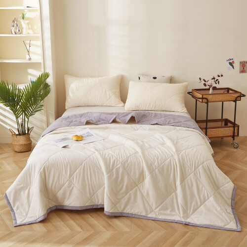 Kdkad Home Quilt Queen Size, Μονόχρωμο Ελαφρύ Κουβέρτα από Μικροΐνες, Εξαιρετικά Μαλακό 1