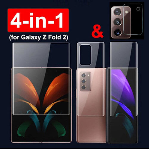 2-PACK4-σε-1συμβατό με το Samsung Galaxy Z Fold2Προστατευτικό οθόνης υδρογέλης 2