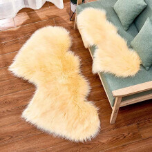 Miayilima wollen imitatie schapenvacht vloerkleden, antislip, shaggy vloermatten voor de slaapkamer