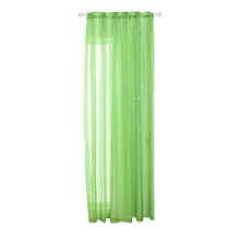 Voile Window Curtain Romantic Glitter Tulle Window Treatments Drapes and Curtains for Kids Bedroom Living Room- 100x270CM ( Green )