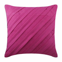 HomeCentric Fuchsia Pink Pudebetræk Pakke med 2, 30x30 cm, Firkantet Pudebetræk i Imiteret Ruskind, Teksturerede Bietter, Ensfarvet - Fuchsia