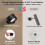 Applique murale à piles, éclairage intérieur orientable à 360, 3 modes de couleur, 3 niveaux de luminosité, commande tactile, noir 3
