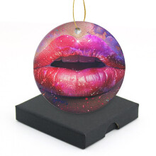 Keramisch kerstornament met ronde voet, chinchilla Perzisch kitten chic