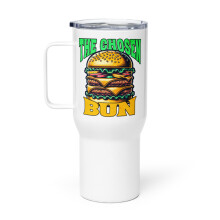 Lustiger Reisebecher für Hamburger-Fans mit Henkel, The Chosen Bun