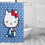 Hello Kitty Αδιάβροχες πλενόμενες υφασμάτινες κουρτίνες μπάνιου με 12 γάντζους, 72" Π x 72" 3