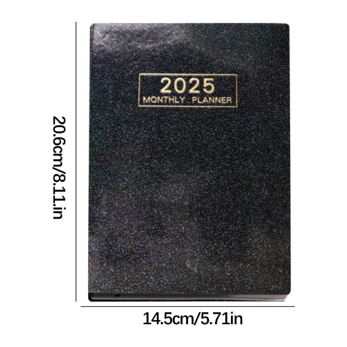 Bloc-notes calendrier 2025 - Page intérieure A5 - Manuel d'efficacité - Carnets de planification 2