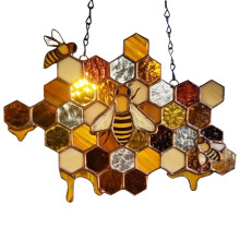Siaonvr Happy Bee'S Day-skilt Hængende skilt Indendørs Udendørs dørhængende dekoration