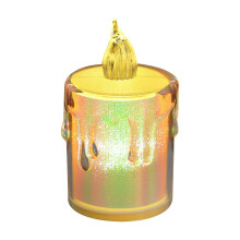 SLYNSHome LED-Kerzen (6,5 cm) mit 3D-Flamme, batteriebetrieben, schillernd, ideal für die Weihnachtsdekoration, z. B. für Fenster und Zuhause
