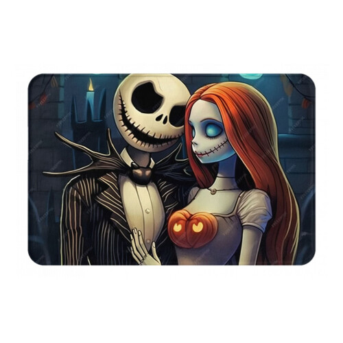 Εξατομικευμένο χαλί φανέλας Nightmare Before Christmas, 16x24 ίντσες, υδατοαπορροφητικό πατάκι