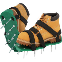 Aerator Shoes with Hook & Loop Straps, One Size Fits All, Heavy Duty Spiked Sandals for Yard, Patio, Garden - Easy Free-Installation