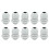 Eease 10pcs *1.5 Plastic Cable Gland with Locknut (White) 1