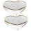 Γυάλινο μπολ αποθήκευσης για πουτίγκα Elegant Be Salsa Bowls σε σχήμα καρδιάς για γραφείο 2 1