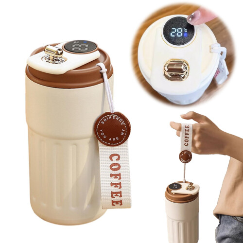 Θερμοκρασία Xeyise450ML Έξυπνο μονωμένο κύπελλο με στεγανό καπάκι και ένδειξη