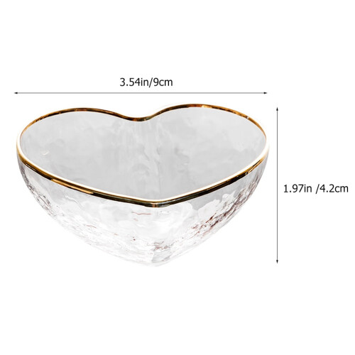 Γυάλινο μπολ αποθήκευσης για πουτίγκα Elegant Be Salsa Bowls σε σχήμα καρδιάς για γραφείο 2 2
