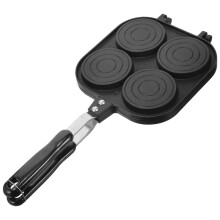 Mini-Grillpfanne mit mehreren Löchern, doppelseitig, antihaftbeschichtet, für Pfannkuchen, Eier und Burger