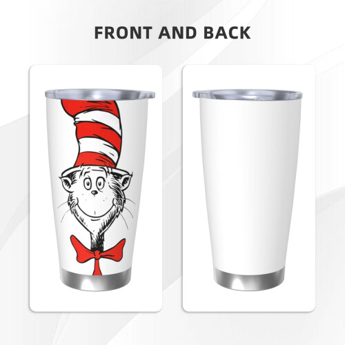 Dr. Seuss20oz Tumbler, Κούπα ταξιδιού καφέ από ανοξείδωτο ατσάλι με μόνωση κενού, Κούπα 2