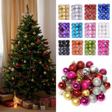 24 stuks onbreekbare kerstballen van 30 mm, geschikt voor kerstboom, feestdagen, bruiloften en feestdecoratie.