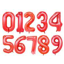 40" roter Mylar-Folienballon, riesige Zahlenballons, Buchstabenballons, schwebend mit Helium, Geburtstag