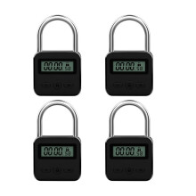 4X Μεταλλική κλειδαριά LCD Οθόνη πολλαπλών λειτουργιών Ηλεκτρονική ώρα 99 ωρών