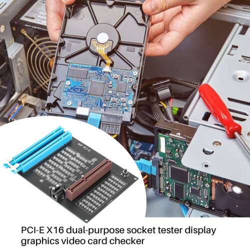 PC AGP PCI-E X16Διπλής χρήσης δοκιμαστής υποδοχών Εμφάνιση εικόνας Έλεγχος κάρτας 1