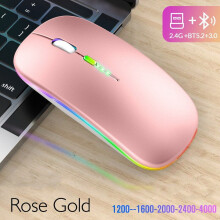 Bezdrátová herní myš Bluetooth s USB dobíjecí RGB myší pro počítač, notebook, PC, Macbook, herní myš 2,4 GHz, přenosná