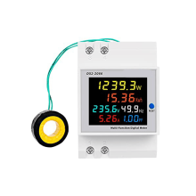 Voltmètre-ampèremètre numérique monophasé AC40-300V 100A sur rail DIN 6 en 1, wattmètre/kWh, fréquencemètre 110V (TC externe)