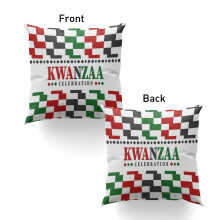 Capa de almofada decorativa "Feliz Kwanzaa, Feriado da Herança Africana" 30x30cm para sala de estar, sofá e casa. Compatível com decorações
