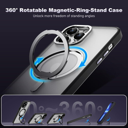 Συμβατό με θήκη iPhone13Pro Max 6,7" - Περιστρεφόμενη 360 μαγνητική βάση, Συμβατό με Magsafe, 1