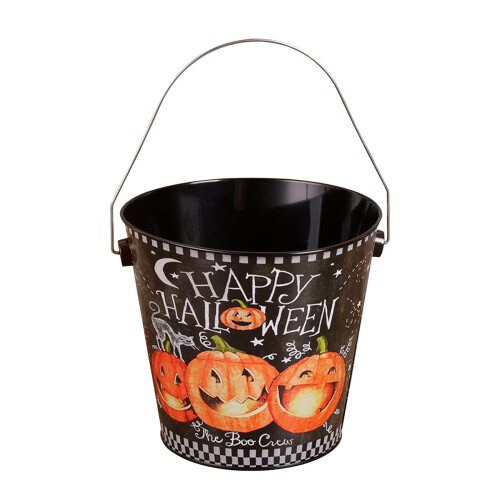 Κουβάς Lmueinov με καραμέλες από σίδερο για το Halloween, με τυχαία σχέδια, συμβατός με 1