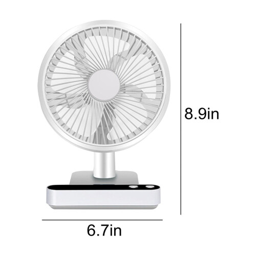 Kayannuo Mini Portable 8,9'' 4 ταχυτήτων ασύρματος επαναφορτιζόμενος ανεμιστήρας γραφείου USB 2