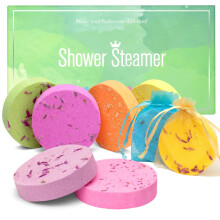 Shower Steamers Gift Set with Eight Botanical Scents for Stress Relief and Aromatherapy Gifts