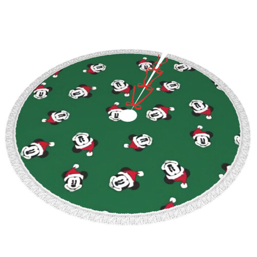 Saia para árvore de Natal do Mickey Mouse, 76 cm (30 polegadas), tapete para árvore de Natal de inverno, saia para árvore de Natal para 1