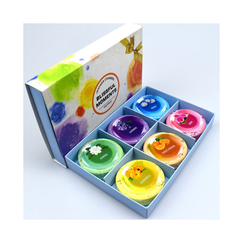 Lavender Shower Steamers Aromatherapy Gift Set With 8 Scents Essential Oils For Stress Relief Spa