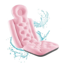 Luxury Full Body Bath Pillow for Tub with Neck and Back Support, Ergonomic Quick Dry 37x16 Inch