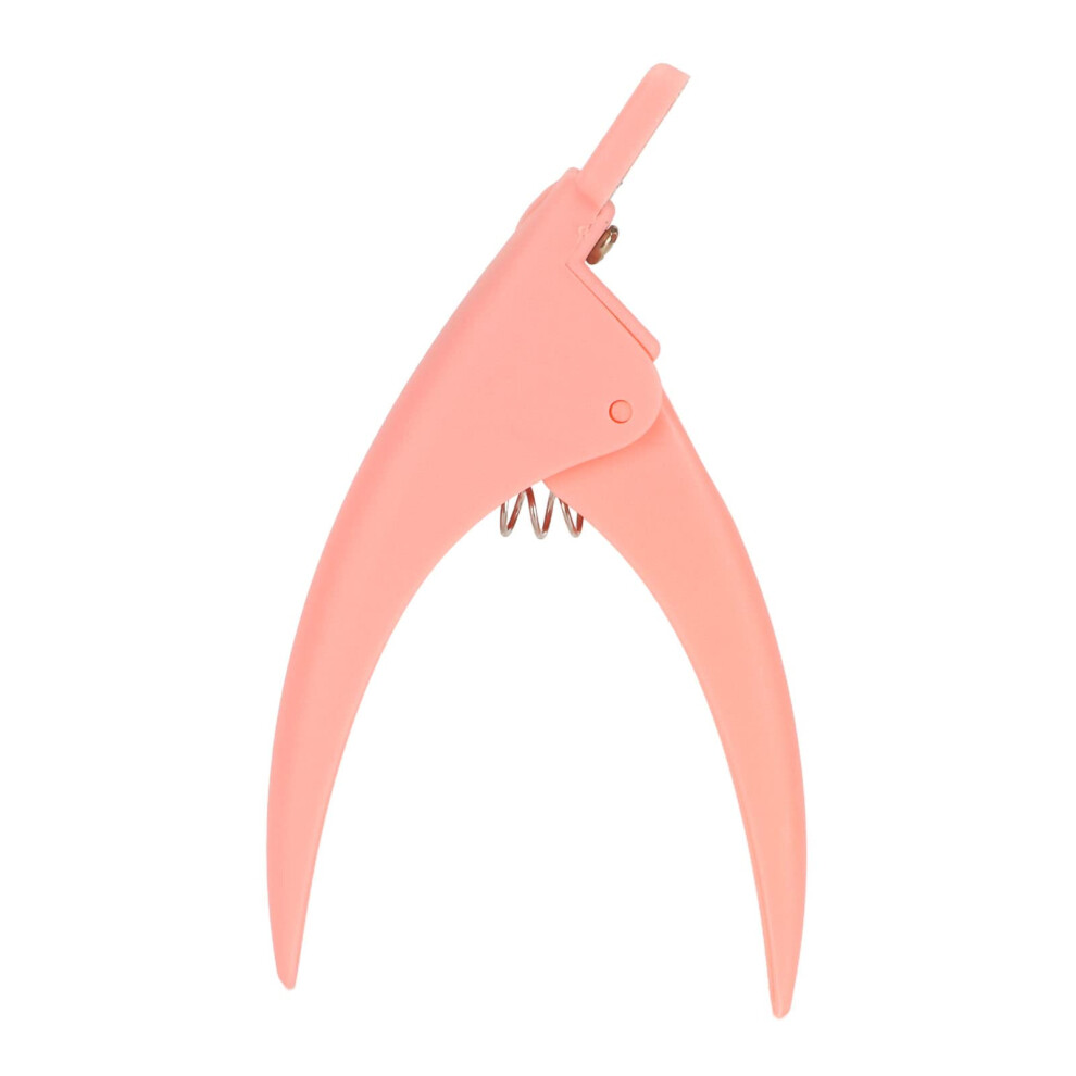 Pink Nail Tip Clipper Acrylic Nail Cutter with Stainless Steel Blade and Ergonomic Handle
