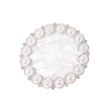Resin Nail Art Mixing Palette with Golden Edge for Easy Color Blending in Salon and DIY Use