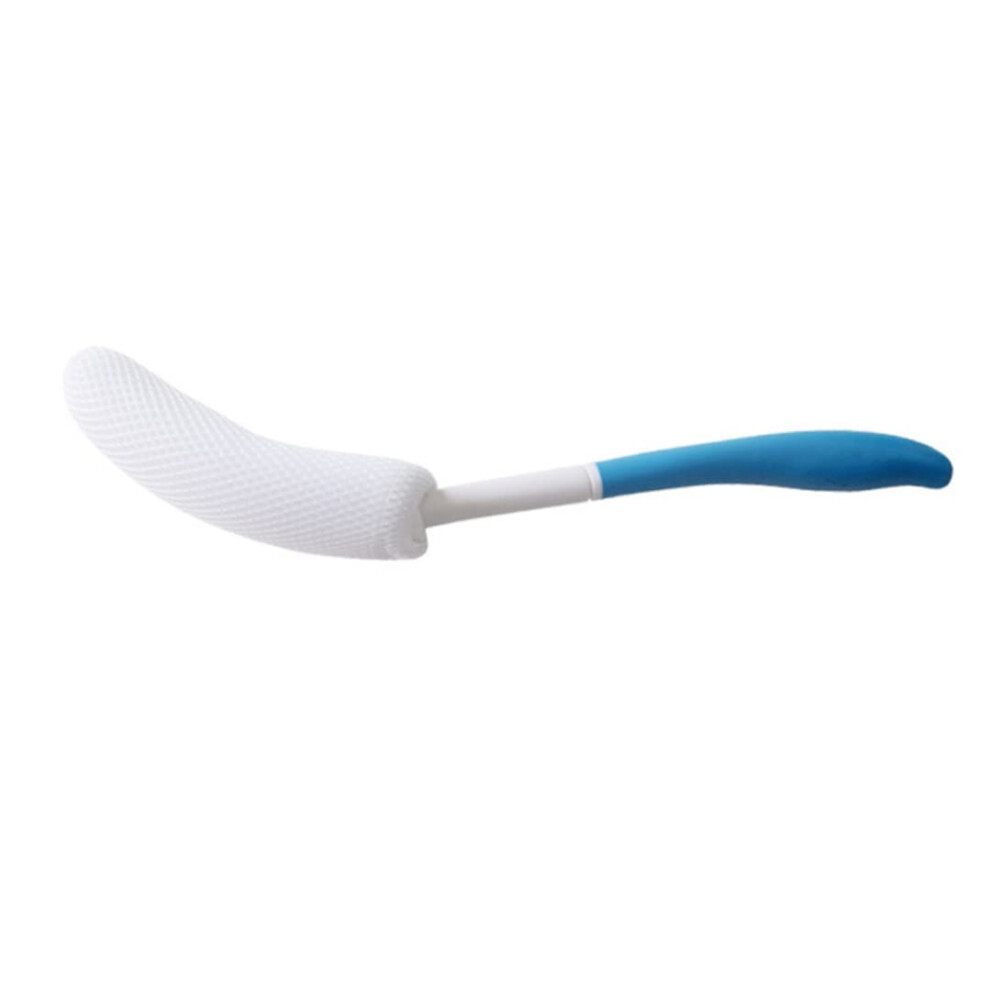 Back Brush for Shower with Long Handle Curved Sponge Head and Ergonomic Grip for Elderly Pregnant