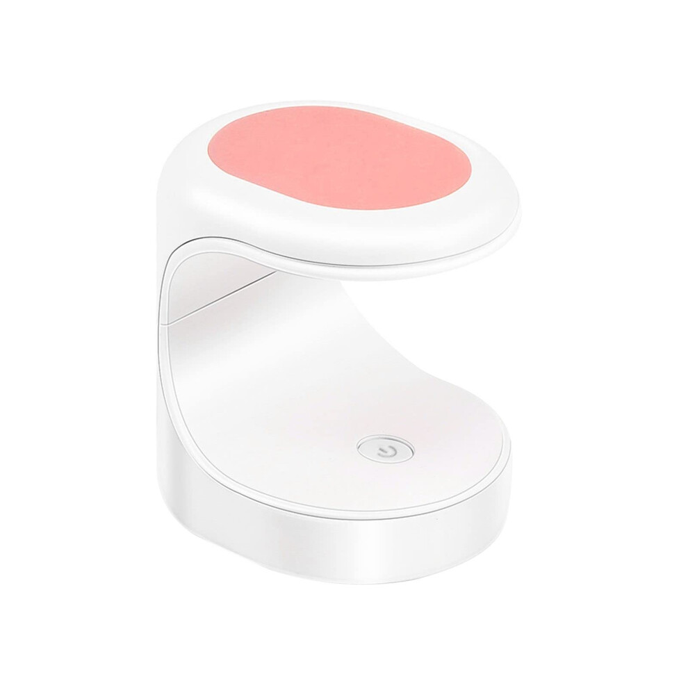 Orange Mini Nail Lamp With 180 Opening Usb Gel Nail Dryer For Single Finger Nails, 16W