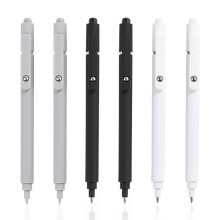 Lot de 6 stylos gel, stylos à encre à séchage rapide, stylos gel rétractables, encre noire, pointe fine de 0,5 mm, écriture fluide