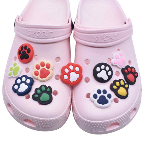 Διακοσμητικά Γούρια Παπουτσιών Puppy Paws, 21 Τεμάχια Πατούσες Κατοικίδιων, Γούρι PVC με 1