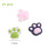 Διακοσμητικά Γούρια Παπουτσιών Puppy Paws, 21 Τεμάχια Πατούσες Κατοικίδιων, Γούρι PVC με 5