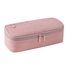 Astuccio per matite rosa quadrato di grande capacità - L'astuccio per matite alla moda è un astuccio per matite portatile unisex di grande