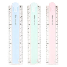 30CM Foldable Plastic Ruler Transparent Ruler Cute Foldable Fixed Straight Book Ruler School Stationery for Students and Kids, Suitable for Kids,