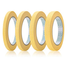 4 Rolls Painting Tape, Decorators Tape with 5/8/10/12mm Widths Low Tack Masking Tape for Painting, Writing & DIY Projects