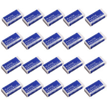 20 Pcs White Erasers Multipack, Latex-Free Plastic Rubber Eraser for School Office Supplies, Self-Cleaning Pencil Erasers for Kids Adults Artists