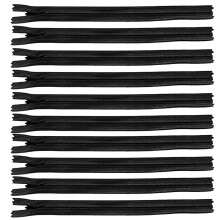 Zippers for Sewing Crafts ,10 Pcs Black Zips, 3 Nylon Zippers for Sewing Supplies and Replacement in Bags, Pouches, Skirts, Dresses(36 cm/14.2 inch)