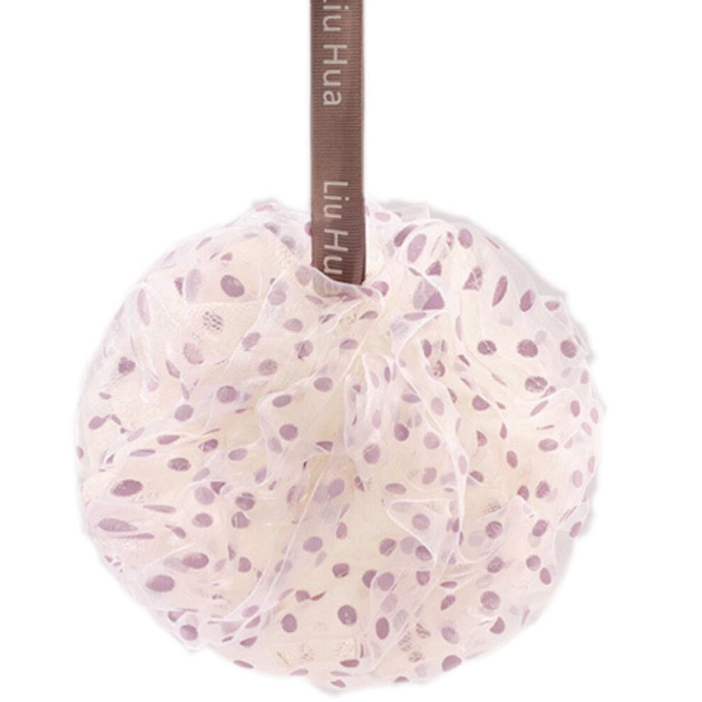 Purple Bath Loofah Shower Sponge Pouf For Gentle Exfoliation And Rich Lather Body Scrubbing