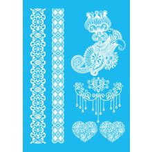 7 Sheets Waterproof Butterfly Temporary Tattoos, Black Flower Fake Tattoo Stickers 14.8x21cm for Adults and Kids
