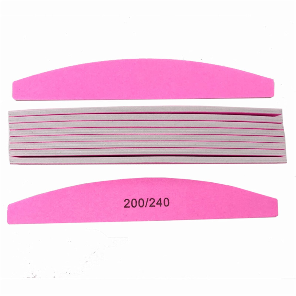 Professional Nail File and Buffer Set 200/240 Grit for Natural and Acrylic Nails 20 Pack