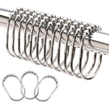 Golden Shower Curtain Hooks, Set of 12, Decorative Stainless Steel Shower Rings, Rust Resistant Metal for Effortless Glide on Your Shower Rods